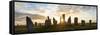 Sunset, Callanish Standing Stones, Isle of Lewis, Outer Hebrides, Scotland-Peter Adams-Framed Stretched Canvas