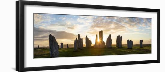 Sunset, Callanish Standing Stones, Isle of Lewis, Outer Hebrides, Scotland-Peter Adams-Framed Photographic Print