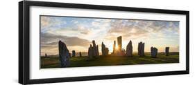 Sunset, Callanish Standing Stones, Isle of Lewis, Outer Hebrides, Scotland-Peter Adams-Framed Photographic Print