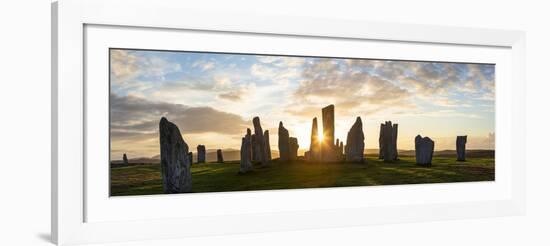 Sunset, Callanish Standing Stones, Isle of Lewis, Outer Hebrides, Scotland-Peter Adams-Framed Photographic Print