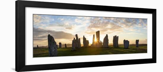 Sunset, Callanish Standing Stones, Isle of Lewis, Outer Hebrides, Scotland-Peter Adams-Framed Photographic Print