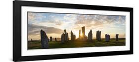 Sunset, Callanish Standing Stones, Isle of Lewis, Outer Hebrides, Scotland-Peter Adams-Framed Photographic Print