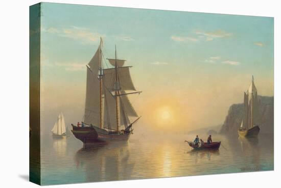 Sunset Calm in the Bay of Fundy, C.1860-William Bradford-Stretched Canvas
