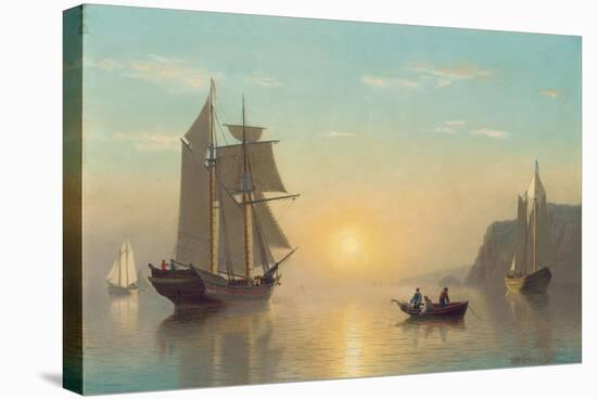 Sunset Calm in the Bay of Fundy, C.1860-William Bradford-Stretched Canvas