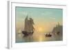 Sunset Calm in the Bay of Fundy, C.1860-William Bradford-Framed Giclee Print