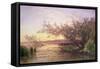 Sunset, Camargue-Felix Ziem-Framed Stretched Canvas