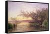 Sunset, Camargue-Felix Ziem-Framed Stretched Canvas