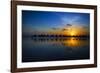 Sunset Camel Ride-Louise Wolbers-Framed Photographic Print