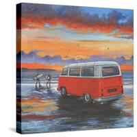 Sunset Campervan-Peter Adderley-Stretched Canvas