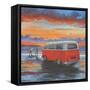 Sunset Campervan-Peter Adderley-Framed Stretched Canvas