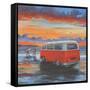 Sunset Campervan-Peter Adderley-Framed Stretched Canvas