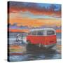 Sunset Campervan-Peter Adderley-Stretched Canvas