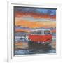 Sunset Campervan-Peter Adderley-Framed Art Print