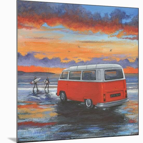 Sunset Campervan-Peter Adderley-Mounted Art Print