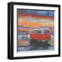 Sunset Campervan-Peter Adderley-Framed Art Print