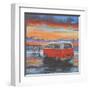 Sunset Campervan-Peter Adderley-Framed Art Print