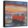 Sunset Campervan-Peter Adderley-Framed Stretched Canvas