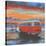 Sunset Campervan-Peter Adderley-Stretched Canvas