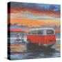 Sunset Campervan-Peter Adderley-Stretched Canvas