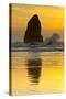 Sunset, Cannon Beach, Oregon, USA-Michel Hersen-Stretched Canvas