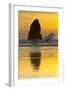 Sunset, Cannon Beach, Oregon, USA-Michel Hersen-Framed Photographic Print