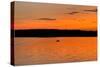 Sunset Canoeing-Julie DeRice-Stretched Canvas