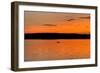 Sunset Canoeing-Julie DeRice-Framed Art Print
