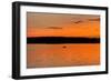 Sunset Canoeing-Julie DeRice-Framed Art Print