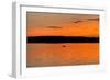 Sunset Canoeing-Julie DeRice-Framed Art Print