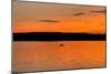 Sunset Canoeing-Julie DeRice-Mounted Premium Giclee Print
