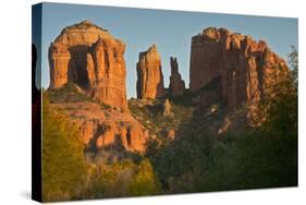 Sunset, Cathedral Rock, Red Rock Crossing, Sedona, Arizona-Michel Hersen-Stretched Canvas