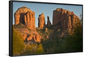 Sunset, Cathedral Rock, Red Rock Crossing, Sedona, Arizona-Michel Hersen-Framed Photographic Print