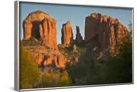 Sunset, Cathedral Rock, Red Rock Crossing, Sedona, Arizona-Michel Hersen-Framed Photographic Print