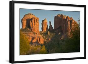 Sunset, Cathedral Rock, Red Rock Crossing, Sedona, Arizona-Michel Hersen-Framed Photographic Print