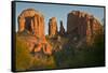 Sunset, Cathedral Rock, Red Rock Crossing, Sedona, Arizona-Michel Hersen-Framed Stretched Canvas