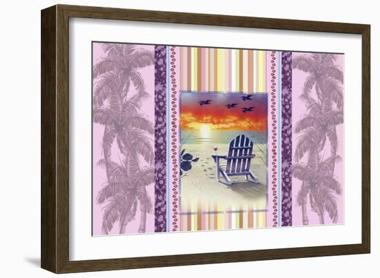 Sunset Chair Palm-James Mazzotta-Framed Giclee Print