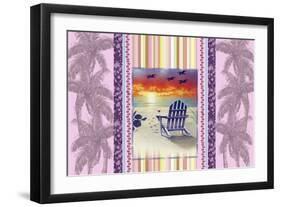 Sunset Chair Palm-James Mazzotta-Framed Giclee Print