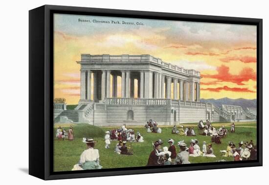 Sunset, Cheesman Park, Denver, Colorado-null-Framed Stretched Canvas