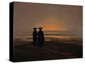Sunset circa 1830-35-Caspar David Friedrich-Stretched Canvas