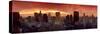 Sunset Cityscape Chicago IL USA-null-Stretched Canvas