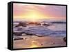 Sunset Cliffs Beach on the Pacific Ocean at Sunset, San Diego, California, USA-Christopher Talbot Frank-Framed Stretched Canvas