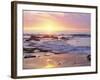 Sunset Cliffs Beach on the Pacific Ocean at Sunset, San Diego, California, USA-Christopher Talbot Frank-Framed Photographic Print