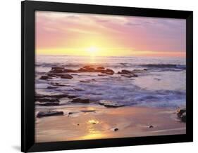 Sunset Cliffs Beach on the Pacific Ocean at Sunset, San Diego, California, USA-Christopher Talbot Frank-Framed Photographic Print