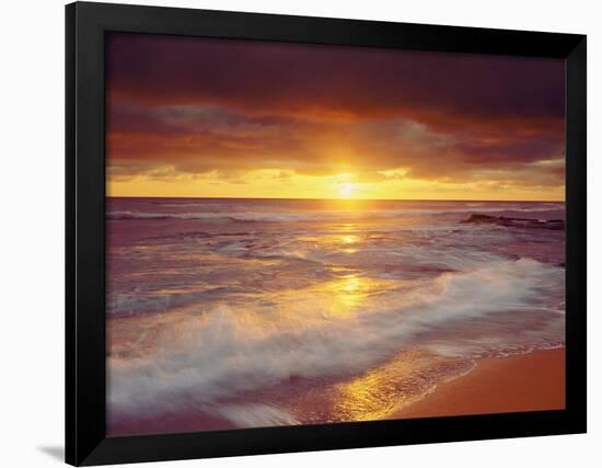 Sunset Cliffs Beach on the Pacific Ocean at Sunset, San Diego, California, USA-Christopher Talbot Frank-Framed Premium Photographic Print