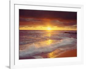 Sunset Cliffs Beach on the Pacific Ocean at Sunset, San Diego, California, USA-Christopher Talbot Frank-Framed Photographic Print