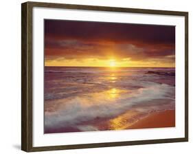 Sunset Cliffs Beach on the Pacific Ocean at Sunset, San Diego, California, USA-Christopher Talbot Frank-Framed Photographic Print