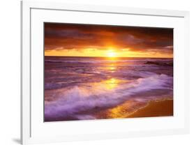 Sunset Cliffs Beach, San Diego, California-null-Framed Poster