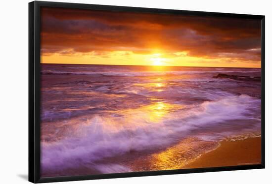 Sunset Cliffs Beach, San Diego, California-null-Framed Poster