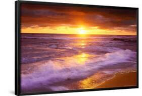 Sunset Cliffs Beach, San Diego, California-null-Framed Poster