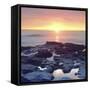 Sunset Cliffs Tidepools on the Pacific Ocean Reflecting the Sunset, San Diego, California, USA-Christopher Talbot Frank-Framed Stretched Canvas